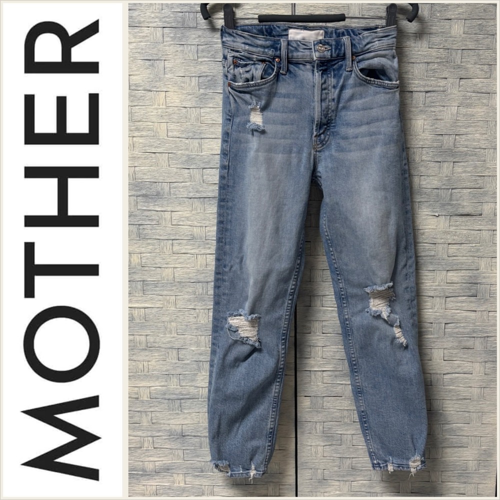 MOTHER‎ The Tomcat The Confession Women's 25 Distressed High Rise Jeans